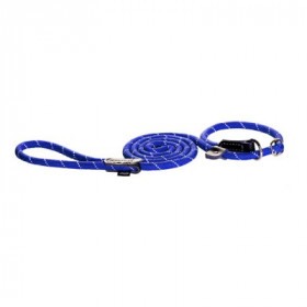 Rogz Повод с душач Moxon lead в син цвят със среден размер – 9 мм ширина и 1,8 м дължина